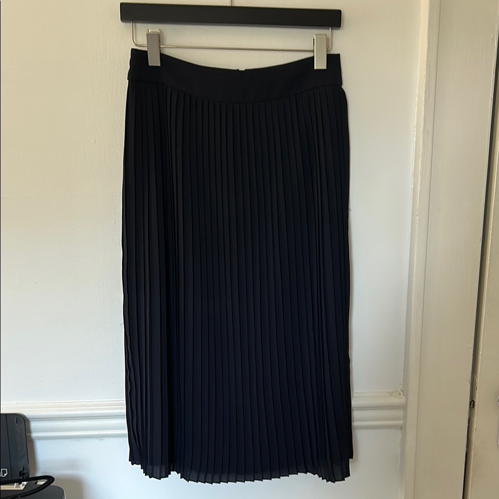 J. Crew Navy Midi A-Line Skirt